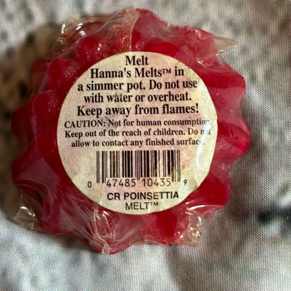 5/$20 Vintage Hanna's Melts Holiday Poinsettia Hanna's Potpourri Specialties Inc